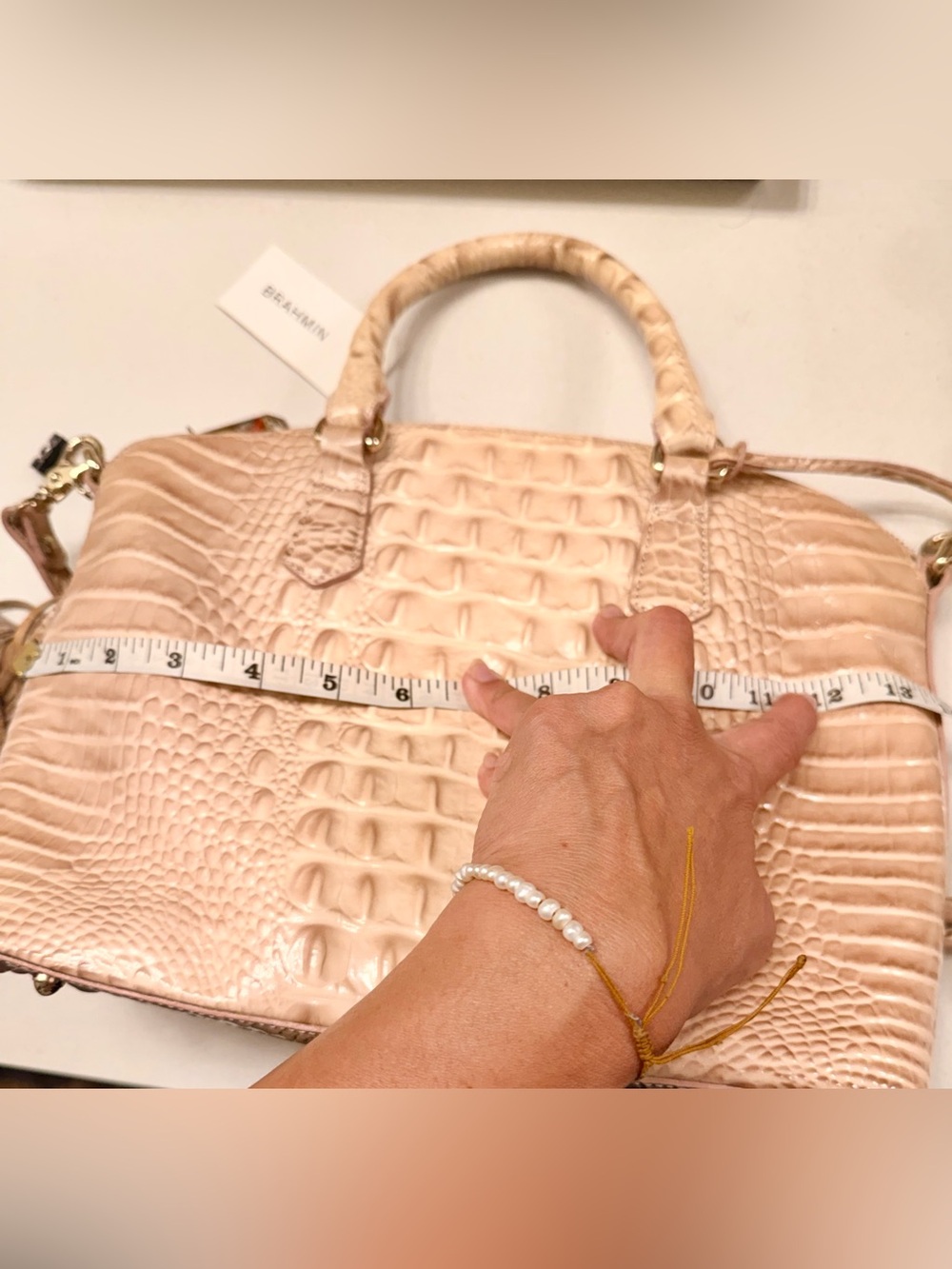 Brahmin Blossom Croc-Embossed with Tassel Purse - Picture 15 of 16